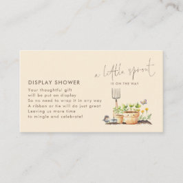 Cartão De Informações Chá de fraldas para exibição de broto pequeno