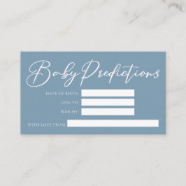 Cartão De Informações Chá de fraldas Predições Aconselhamento Azul Derra