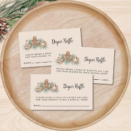 Cartão De Informações Chá de fraldas Raffle fralda