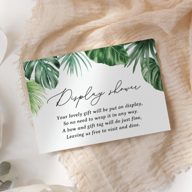 Cartão De Informações Chá de fraldas Safari - Chá de tela verde (Criador carregado)