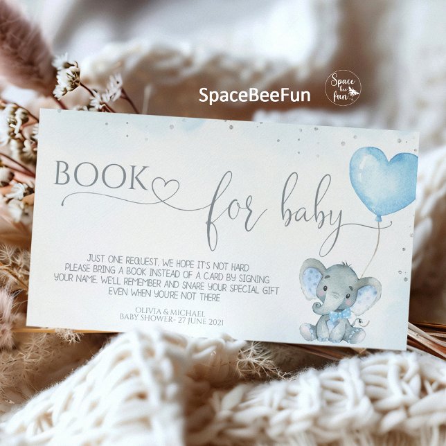 Cartão De Informações Chá de fraldas Safari Elefante (Elephant safari baby shower enclosure card, safari baby shower book for baby, diaper raffle card saf)