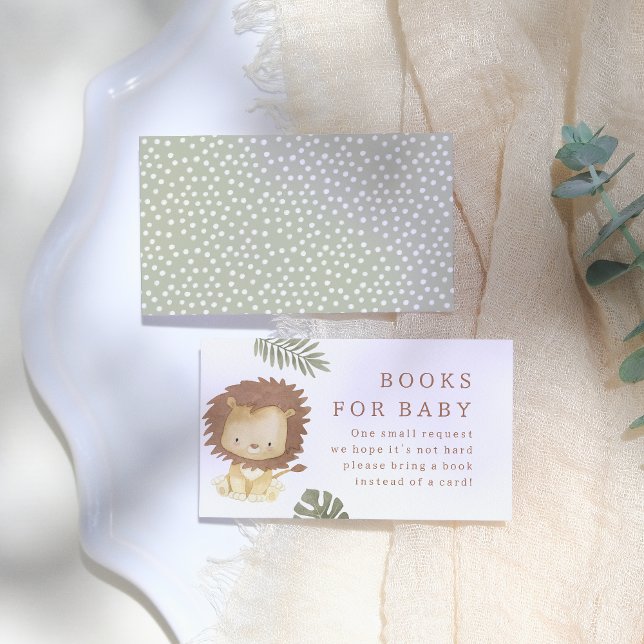 Cartão De Informações Chá de fraldas Selvagem de Animais Safari (Criador carregado)