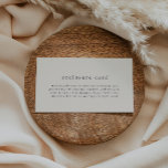Cartão De Informações Chá de fraldas Simples HANNAH Vintage Cream Boho<br><div class="desc">Esta placa de chá de fraldas simples de vintage creme da coleção Hannah é perfeita para um chá de fraldas minimalista ou chá de aspersão. A design de cor da nata e da cinza neutra apresenta a tipografia não adornada do boho moderna com um estilo minimalista único.</div>