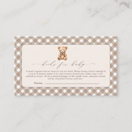 Cartão De Informações Chá de fraldas Simples Neutro de Espera da Abertur