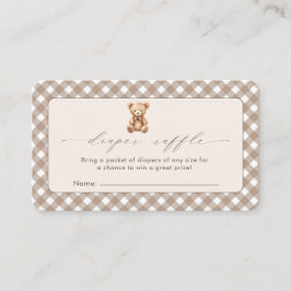 Cartão De Informações Chá de fraldas Simples Neutro de Espera da Abertur