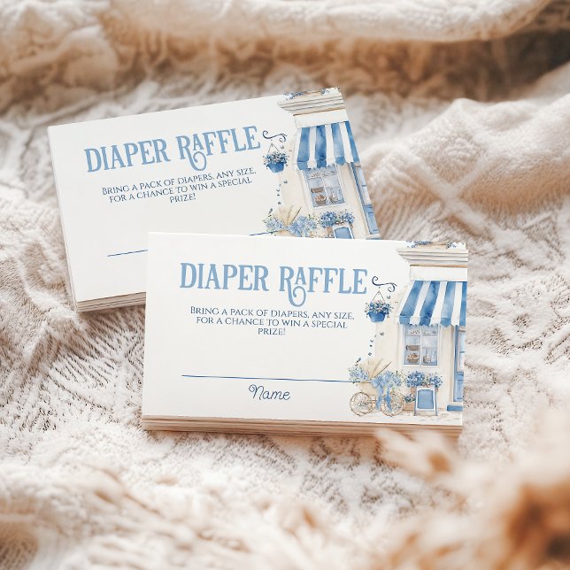 Cartão De Informações Chá de fraldas temático Bebe Cafe Bonjour Bebe Par (Criador carregado)