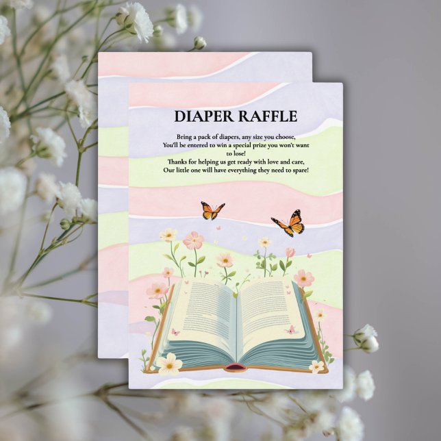 Cartão De Informações Chá de fraldas Whimsical Storybook (Criador carregado)