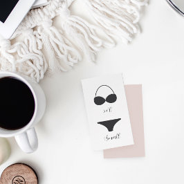 Cartão De Informações Chá de Lingerie de caligrafia elegante