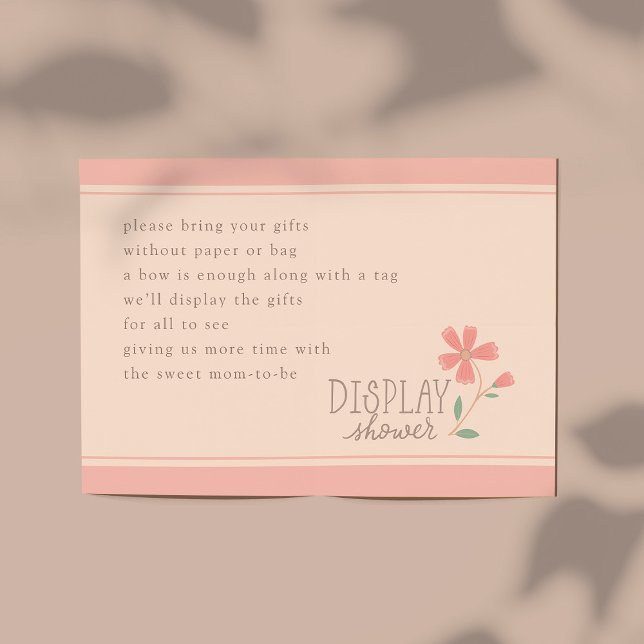 Cartão De Informações Chá de Mão Floral Pequena Bud (card front)