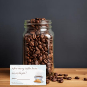Cartão De Informações Chá de Noiva Adivinhe Quantos Grãos de Café