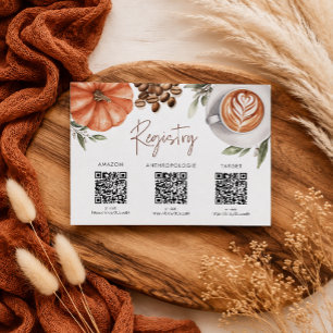 Cartão De Informações Chá de Noiva com Café de Abóbora e Especiarias - L