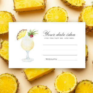 Cartão De Informações Chá de Noiva de Cocktail - Ideias para noite de en