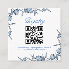 Cartão De Informações Chá de noiva ou chá de bebê Elegant Blue