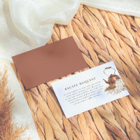 Chá de panela Boho Pampas Terracotta Editável