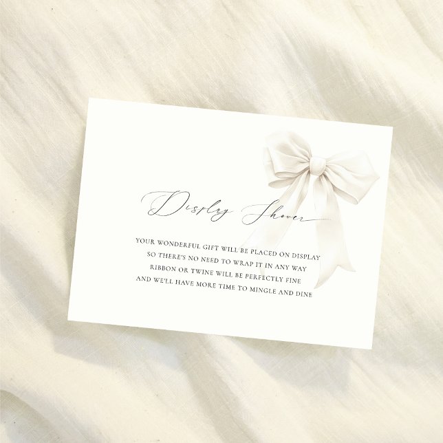 Cartão De Informações Chá de panela Chá de Exibição do Arco Branco Cláss (Criador carregado)