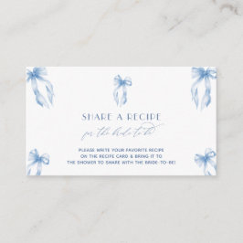 Cartão De Informações Chá de panela Coquete Arco Azul Compartilhamento U