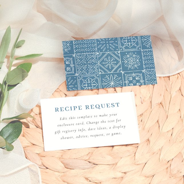 Cartão De Informações Chá de panela de Azulejos Whimsic Italiano (Criador carregado)