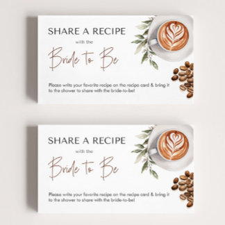 Cartão De Informações Chá de panela de café - O amor está gerando receit