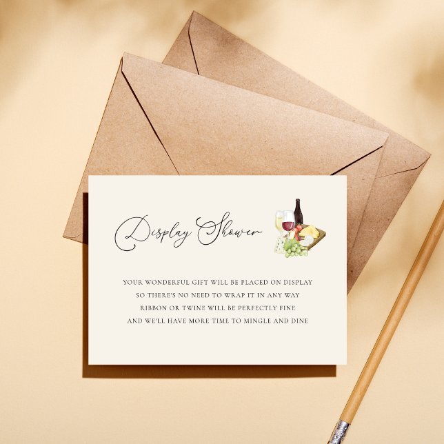 Cartão De Informações Chá de panela de Chá de Queijo Charcuterie (Criador carregado)