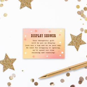 Cartão De Informações Chá de panela de Estrelas Bonito Ocidentais do Chá