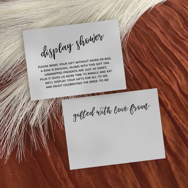 Cartão De Informações Chá de panela de Exibição de Script Casual Sem Que (Criador carregado)