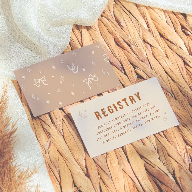 Cartão De Informações Chá de panela de inicialização e borboleta (Criador carregado)