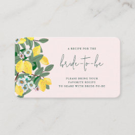 Cartão De Informações Chá de panela De Limão Italiano Compartilha Uma Re