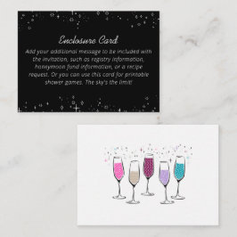 Cartão De Informações Chá de panela de Na moda Chic Champagne