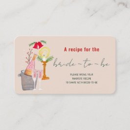 Cartão De Informações Chá de panela de Natal Desenhado à Mão Partilha A