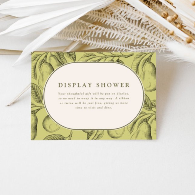 Cartão De Informações Chá de panela de Pear de Imagem Perfeita (Criador carregado)