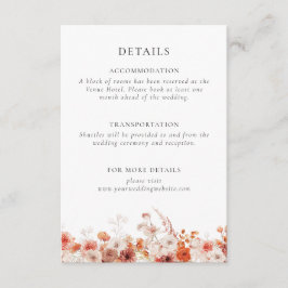 Cartão De Informações Chá de panela Floral