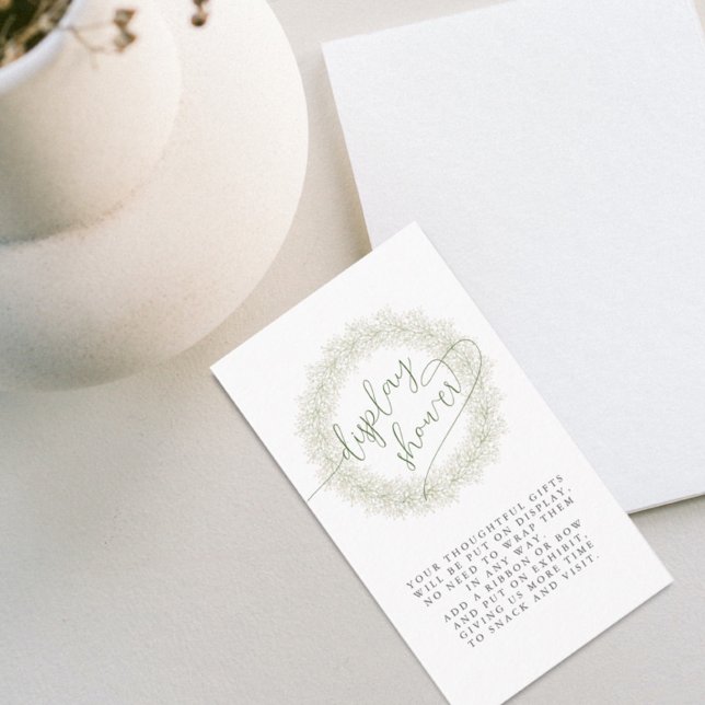 Cartão De Informações Chá de panela Floral do Chá para Exibição Respirat (Criador carregado)