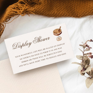 Cartão De Informações Chá de panela para Chá de Exibição Chic Martini Es