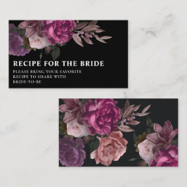 Cartão De Informações Chá de panela preto e escuro Compartilhando uma Re