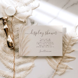 Cartão De Informações Chá de poho de poho de verão pampas de capa de águ