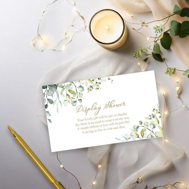 Cartão De Informações Chá de tela verde (Criador carregado)