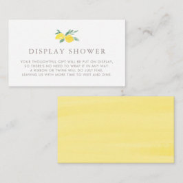 Cartão De Informações Chá de Verão com Limão de Aquarela Pastel