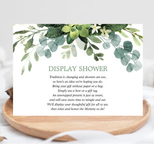 Cartão De Informações Chá de visualização Eucalyptus foliage verde