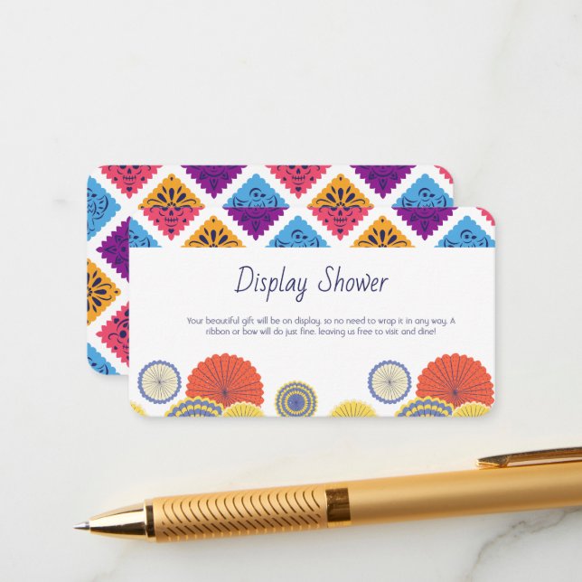 Cartão De Informações Chá Festivo Mexicano do Ventilador do Cactus (Frente/Verso In Situ)