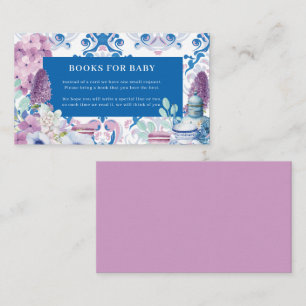Cartão De Informações Chá floral da baby está fervendo Festa de Chá Baby