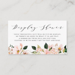 Cartão De Informações Chá para Exibição da Magnésia Rosa Esbranquiçada e