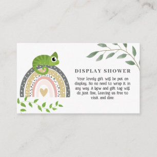 Cartão De Informações Chá Para Exibição Da Selva, Arco-Íris E Chameleão