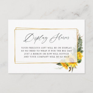 Cartão De Informações Chá para exibição de Chá de panela de girassol