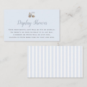 Cartão De Informações Chá para exibição do trem azul