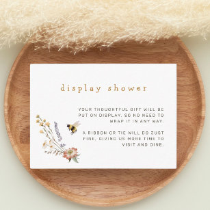 Cartão De Informações Chá para Exibição Floral de Flores de Flor de Flor