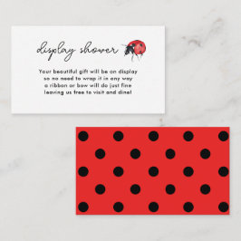 Cartão De Informações Chá para exibição Ladybug
