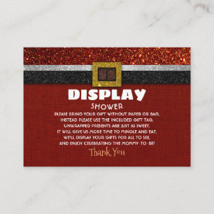 Cartão De Informações Chá para exibição Papais noeis bebê