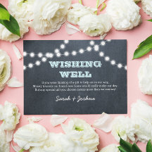 Chalkboard Lights Aqua Weding Wishing Good