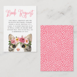 Cartão De Informações Chamada de Livro para Baby Shower Sweet Watercolor