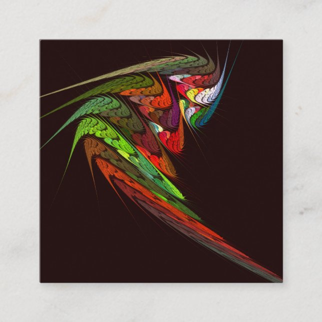 Cartão De Informações Chameleon Abstrato Art (Frente)